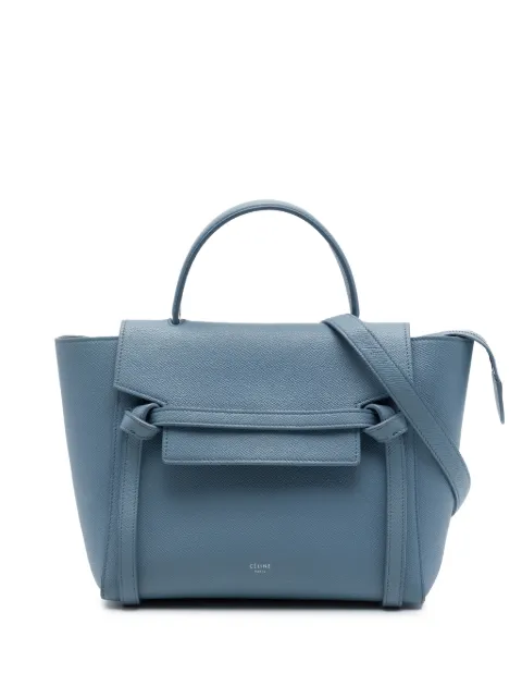 Celine Pre-Owned 2017 Micro Grained Calfskin Belt Bag satchel Blue 4E9FZVN9OMLSRLB6