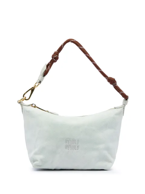 Miu Miu Pre-Owned 2010-2026 Cotton Gabardine Pouch handbag White GG0W7G19YYCH4HNQ
