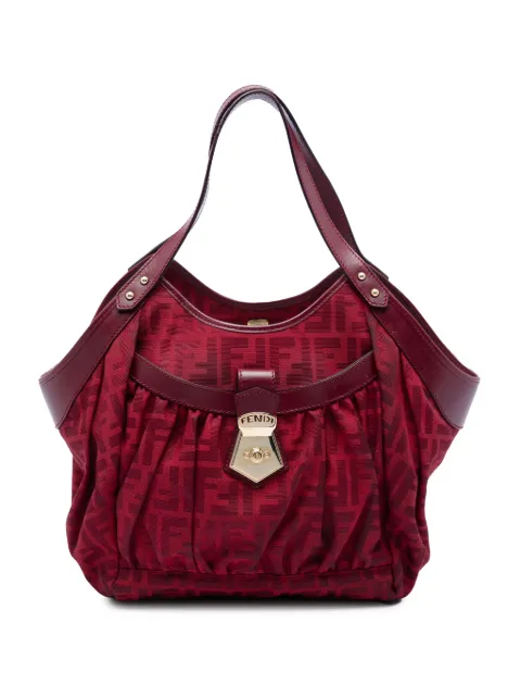 Fendi Pre-Owned 2000-2010 Zucca Canvas Chef tote bag Red 2DVWT3J16NVIQ2EG