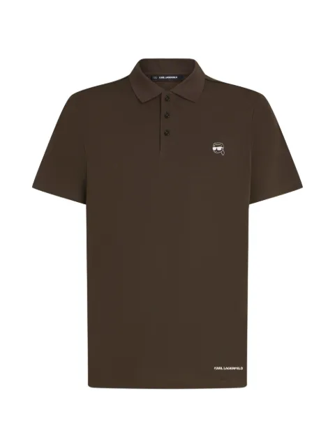 Karl Lagerfeld Ikon jersey short sleeve polo Brown B1M17084