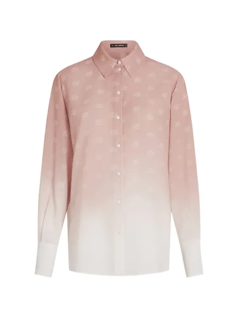 Karl Lagerfeld printed fluid blouse Pink B3W11017