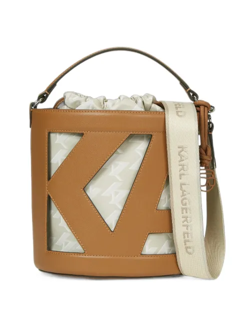 Karl Lagerfeld Ikon Monogram bucket bag Brown B3W30142B66