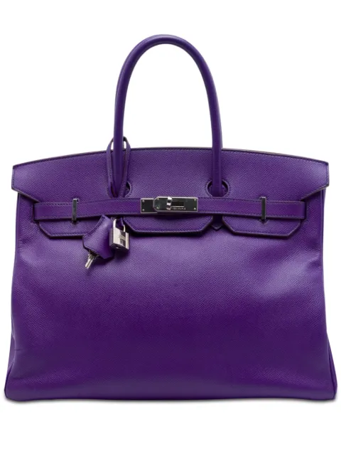Hermès Pre-Owned 2012 Epsom Birkin Retourne 35 handbag Purple 131SFYDBCHZ2V1CB