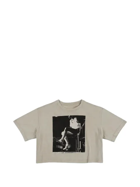 Nike graphic-print cropped T-shirt Neutrals IH7712