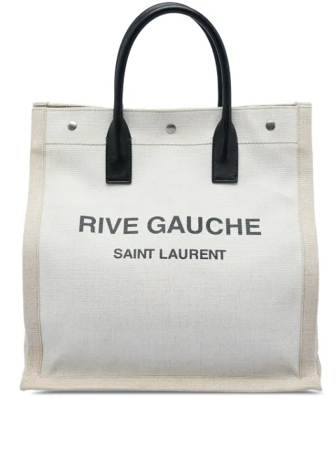 Saint Laurent Pre-Owned 2020 Canvas Rive Gauche North South tote bag Brown 07X8LVLI57Z3LMKN