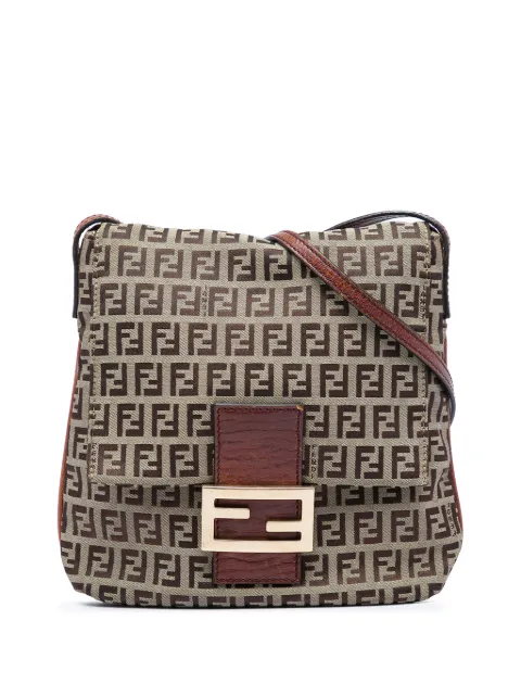 Fendi Pre-Owned 2010-2026 Zucchino Canvas crossbody bag Brown 010A7DGURD8U2MNF
