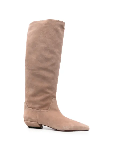 Paris Texas Bettina pointed-toe suede boots Neutrals PX1363XV003TAUPE