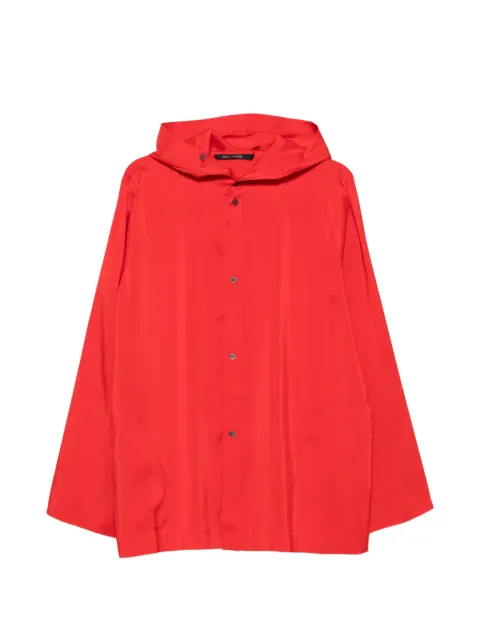 Sofie D'hoore hooded button-up shirt Red BALESON03
