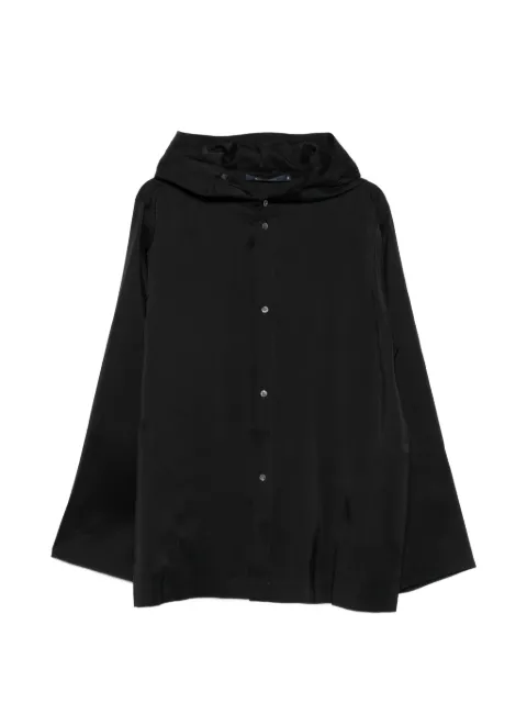 Sofie D'hoore hooded button-up shirt Black BALESON04