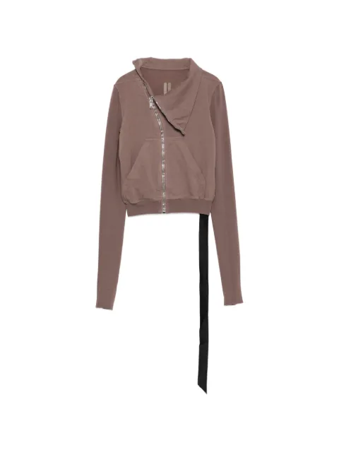 Rick Owens DRKSHDW asymmetric zip-up sweatshirt Brown DS02F6239RIG