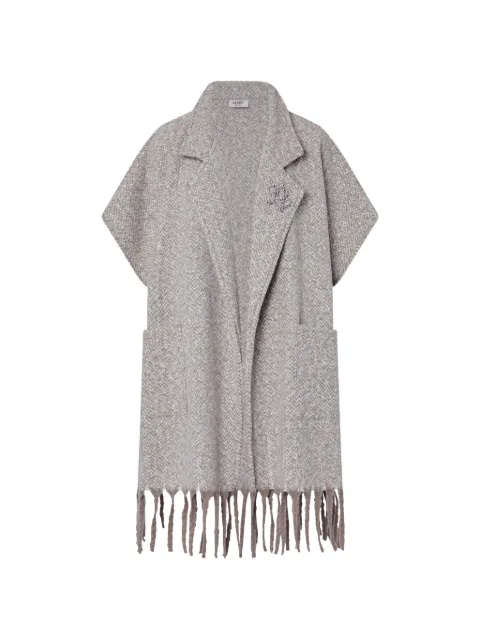 LIU JO long jacquard poncho Neutrals 2F6044T2742