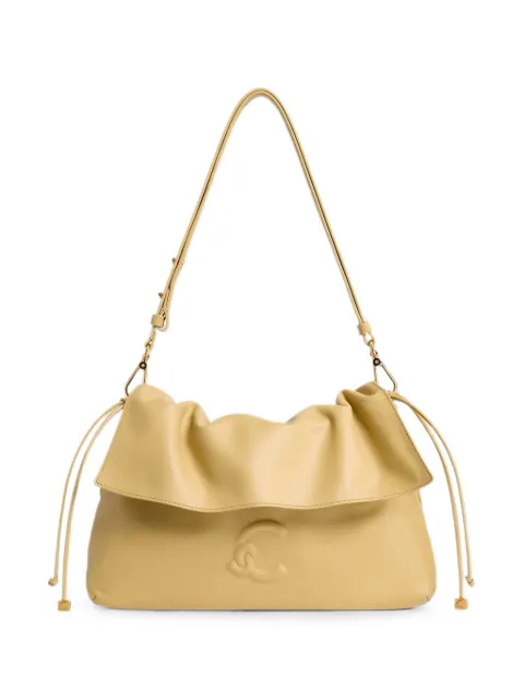 Coccinelle small Lidia logo-embossed ruched shoulder bag Yellow E1V9F130401