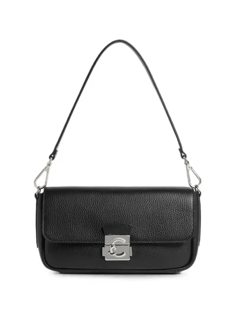 Coccinelle C-ME grainy leather medium shoulder bag Black E1U4K120202