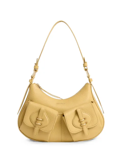 Coccinelle Mavery grained leather smal shoulder bag Yellow E1VGK120201