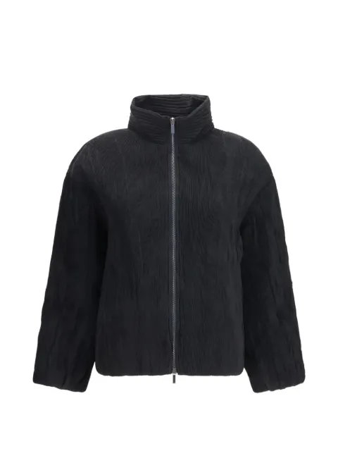 Gongdid Design padded plissé bomber jacket Black GD281