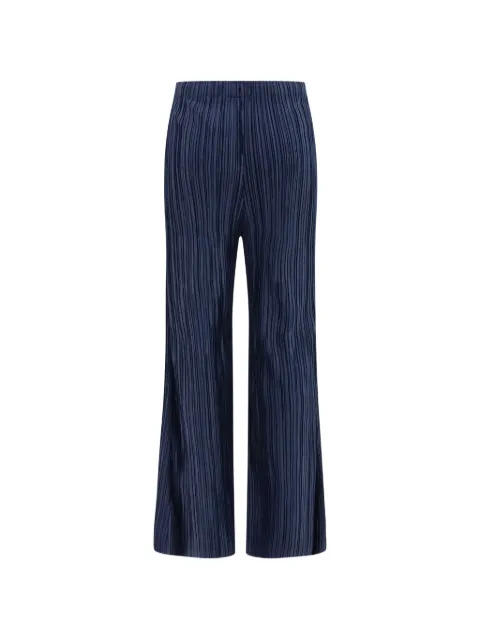Gongdid Design plissé-effect palazzo pants Blue GD283
