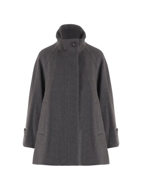 Tagliatore Leila high-neck cape jacket Grey LEILA010103S3402