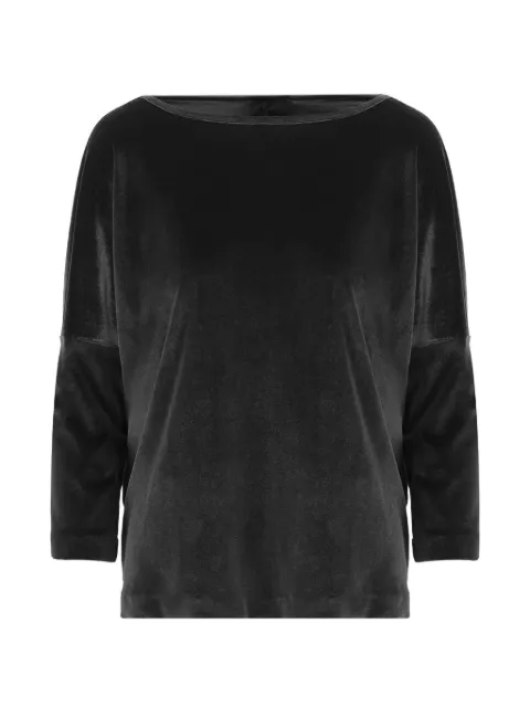 F.It velvet-effect dropped-shoulder sweater Black 3092164799