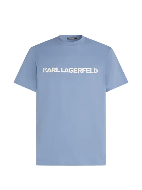 Karl Lagerfeld logo-print crew-neck T-shirt Blue A2M170162RJ