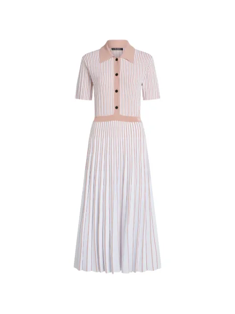 Karl Lagerfeld pleated-knit midi dress White B3W13036B63