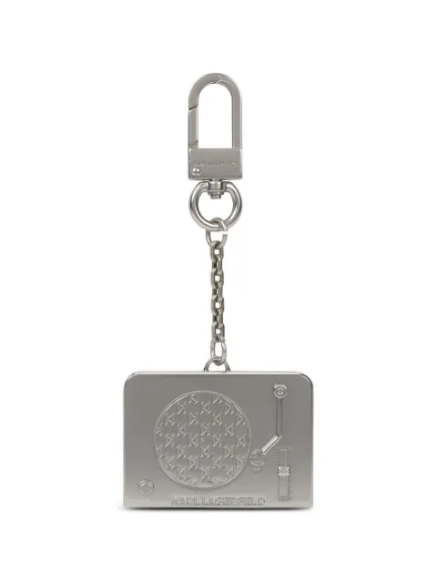Karl Lagerfeld record turntable-motif keyring Silver B3W50061290