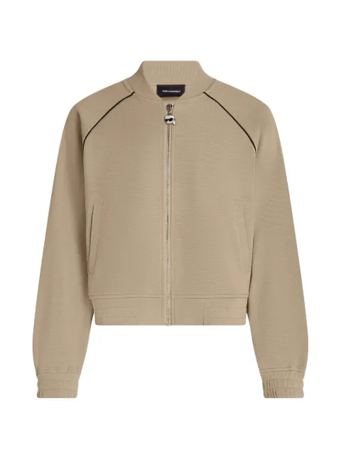 Karl Lagerfeld logo-embellishment bomber jacket Neutrals B3W200241UT