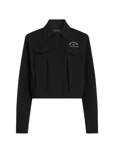 Karl Lagerfeld logo-embellishment jacket Black B3W14031999
