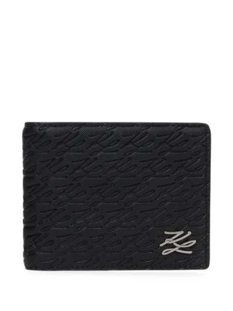 Karl Lagerfeld K/Autograph monogram-embossed wallet Black B3M32077999