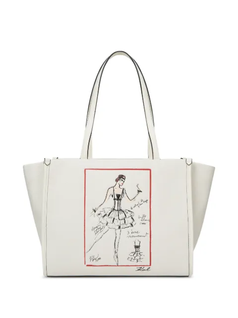 Karl Lagerfeld K/Ballet graphic-print tote bag White B3W30337110