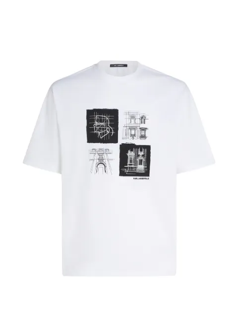 Karl Lagerfeld sketch-print T-shirt White B3M17083100