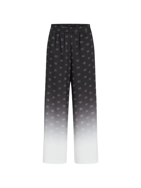 Karl Lagerfeld logo-print ombré-effect trousers Black B3W10105A45