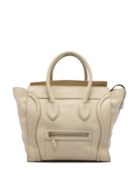 Celine Pre-Owned 2010 Mini Drummed Calfskin Luggage tote bag Neutrals 256EU5ZRRHIXXPKK