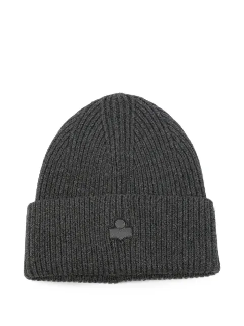 MARANT ribbed beanie hat Grey 26ABE047MHAD3D03J
