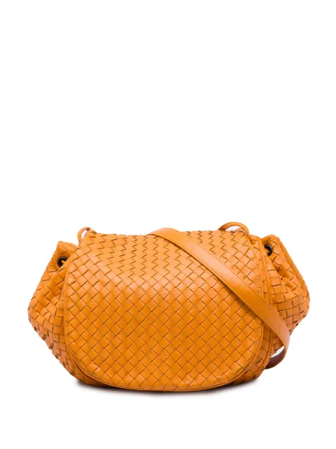 Bottega Veneta Pre-Owned 2012-2026 Nappa Intrecciato Flap crossbody bag Orange 0XLC8UT42AISNNXN