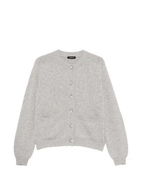 anne claire button-fastening patch-pocket cardigan Grey D1852857621