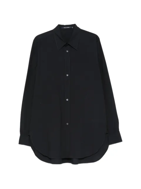 Sofie D'hoore curved-hem long-sleeve shirt Blue BREGCOLE02