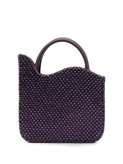 Le Silla Ivy crystal-embellished wave-edge tote bag Purple 9969BBAGXXXX59A