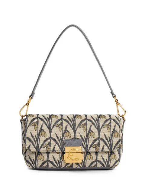 Coccinelle medium C-Me Lock floral-jacquard leather-trim tote bag Neutrals E1V5R120201