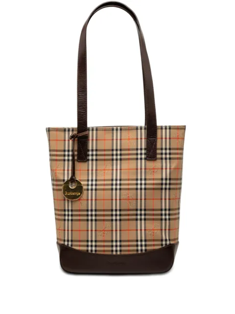 Burberry Pre-Owned 20th Century Haymarket Check Canvas tote bag Neutrals E482EVQR1AQZ5QFB