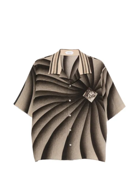 Versace The Vortex-print silk shirt Neutrals 10257031A18685