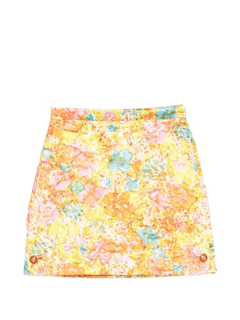 Versace printed silk duchesse mini skirt Yellow 10254551A18670