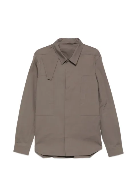Rick Owens long-sleeve panelled overshirt Grey RR02F4227TE