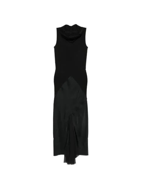 Rick Owens sleeveless cowl-neck midi dress Black RP02F5558JSVSCS