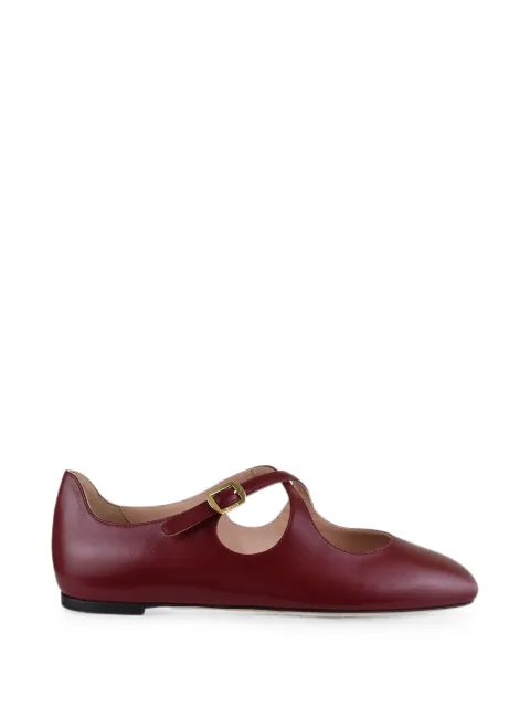 Bally Ballyrina flat in leather Red 6310421