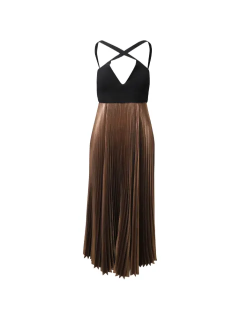 A.L.C. Alba pleated dress Brown NAPPUGBCL143515W