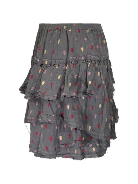 Zadig&Voltaire printed tiered skirt Grey RFCPUGBCL758536W