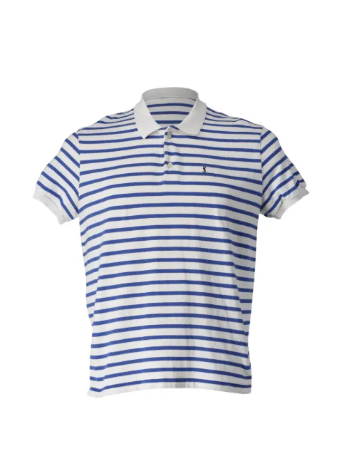 Saint Laurent Pre-Owned striped polo cotton T-shirt Multicolour MRPPUGBCL232595M