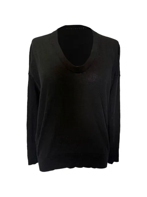 Zadig&Voltaire Preppy V-neck sweater Black RFCPUGBCL758519W