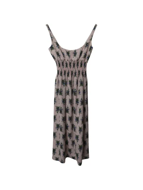 Emilia Wickstead Giovanna floral-print smocked dress Pink NAPPUGBCL143516W