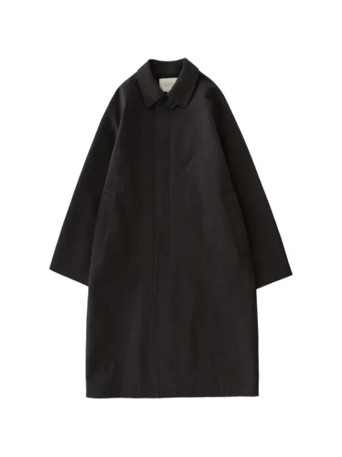 Studio Nicholson Crowe wool-cotton twill coat Brown CROWESNM1235WOOLCOTTONTWILLBROWNMARL